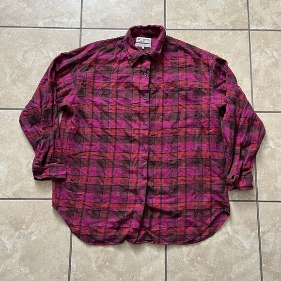 Vintage Columbia Women’s 100% Cotton Button Up Flannel Size XL - Fall 1996 - Picture 1 of 7